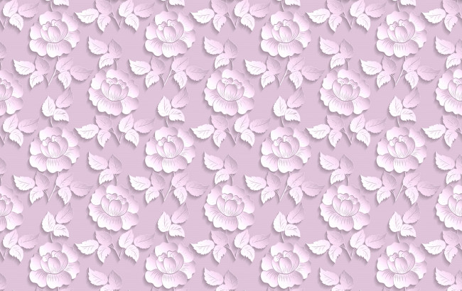 Обои картинки фото векторная графика, цветы , flowers, узор, розы, 3д, объем, розовый