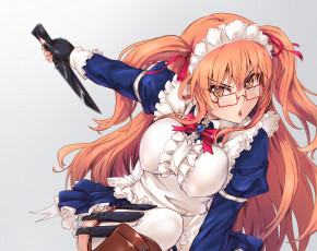 Картинка аниме оружие +техника +технологии девушкa