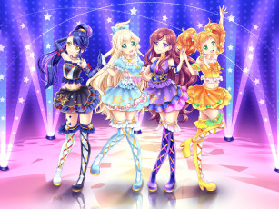 Картинка аниме aikatsu взгляд девушки фон