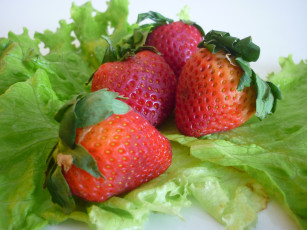 Картинка еда клубника +земляника ягоды