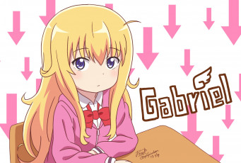 Картинка аниме gabriel+dropout фон взгляд девушка