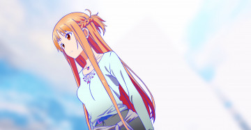 Картинка аниме sword+art+online фон взгляд девушка