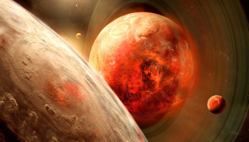 Картинка космос арт звезды вселенная планеты