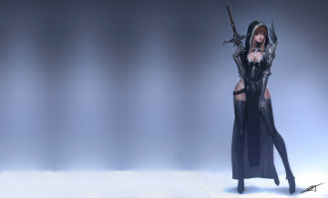 Картинка фэнтези девушки basic brush девушка oh ji sung воин оружие