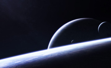 Картинка космос арт планеты вселенная звезды