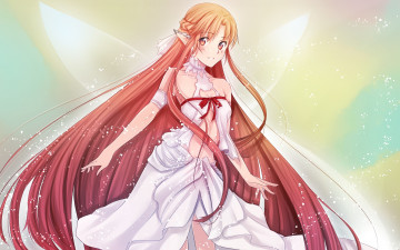 Картинка аниме sword+art+online девушка взгляд фон