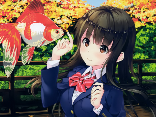 Обои картинки фото аниме, животные,  существа, unasaka, ryou