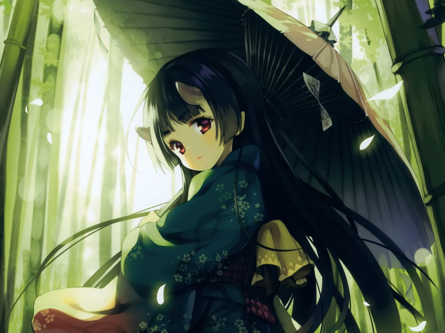 Обои картинки фото аниме, ангелы,  демоны, senji