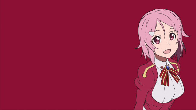 Обои картинки фото аниме, sword art online, девушка, взгляд, фон