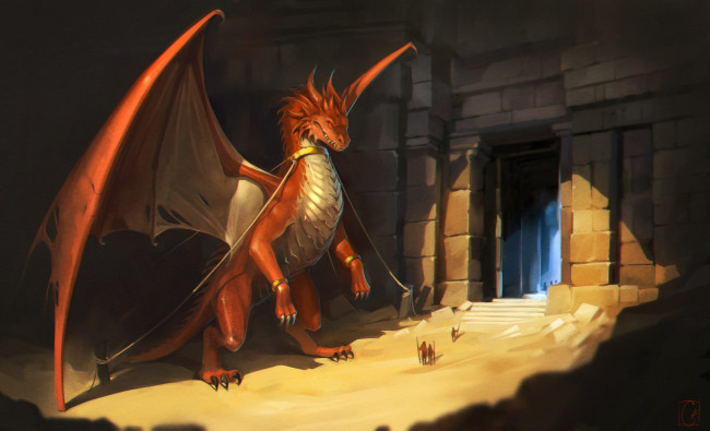 Обои картинки фото фэнтези, драконы, дракон