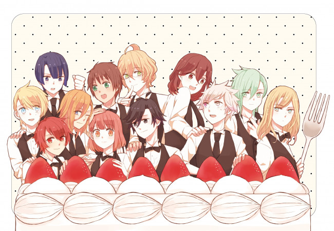 Обои картинки фото аниме, uta no prince-sama, торт