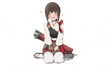 Картинка аниме kantai+collection фон взгляд девушка