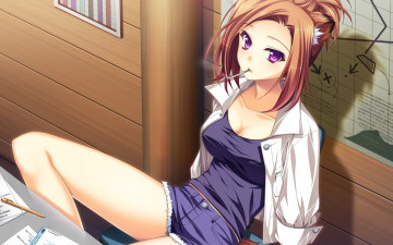 Картинка аниме otomimi+infinity шорты otomimi infinity схема сигарета ушки девушка