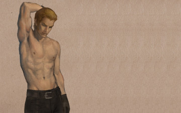 Картинка рисованное люди торс перчатки рыжий парень