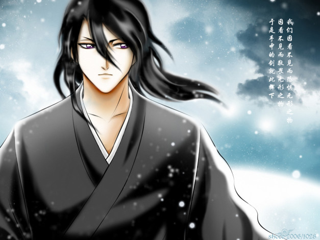 Обои картинки фото аниме, bleach, shinigami, byakuya, kuchiki