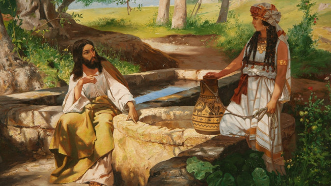 Обои картинки фото рисованное, живопись, взгляд, девушка, фон