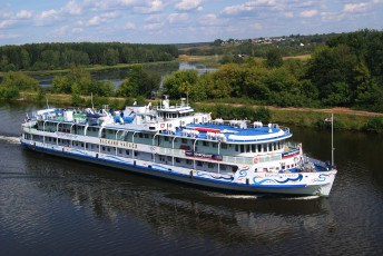 Картинка василий+Чапаев корабли теплоходы россия волга река теплоход василий Чапаев круиз