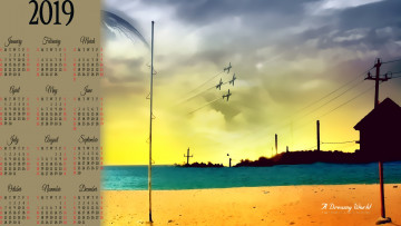 Картинка календари компьютерный+дизайн постройка водоем самолет