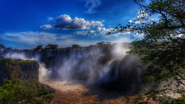 Обои картинки фото природа, водопады, простор