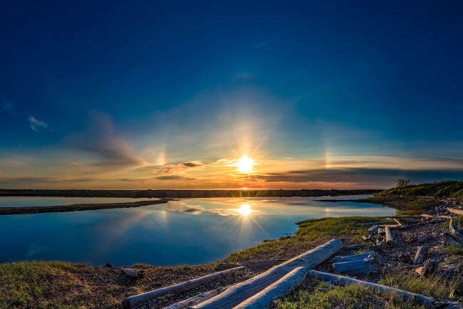 Обои картинки фото природа, восходы, закаты, простор