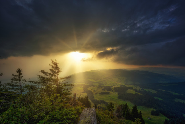 Обои картинки фото природа, восходы, закаты, простор