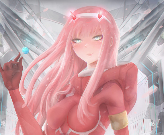 Обои картинки фото аниме, darling in the frankxx, милый, во, франксе