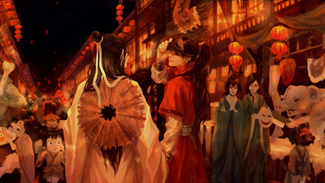 Обои картинки фото аниме, tian guan ci fu, благословение, небожителей, tian, guan, ci, fu, мосян, тунсю