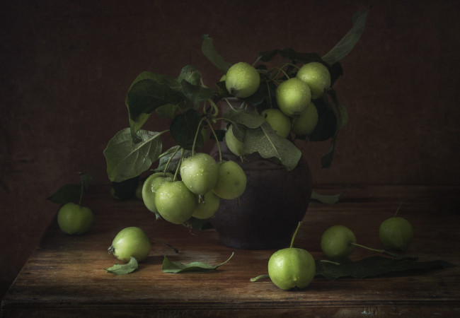 Обои картинки фото еда, яблоки, зеленые
