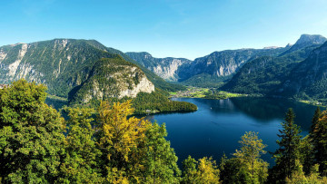 Картинка lake+hallstatt austria природа реки озера lake hallstatt