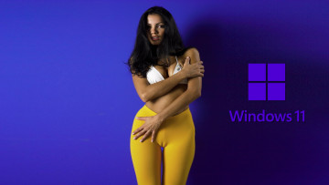 обоя windows 11, компьютеры, windows, 11, девушка, фон