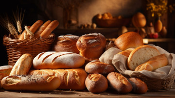 Картинка 3д еда хлеб +выпечка батоны багеты булочки