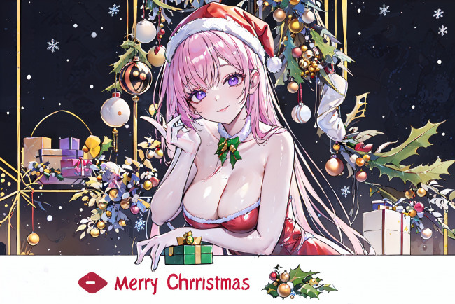 Обои картинки фото аниме, зима,  новый год,  рождество, нейросети, графика, нейроарт, ai, art, нейронные, сети, рисунки, нейро, искусство, нейрографика, graphics, neuroart, neural, networks, drawings, neuro, neurography