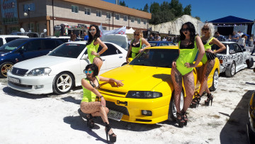 обоя автомобили, -авто с девушками, красотки