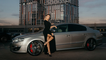 Картинка автомобили -авто+с+девушками volkswagen passat r36 turbo