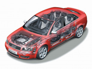 Картинка audi s4 автомобили рентген