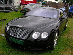 Картинка bentley continental gt автомобили выставки уличные фото