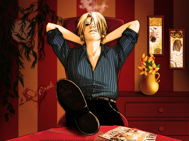 Обои картинки фото аниме, one, piece, sanji