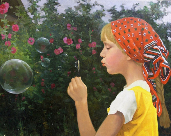 Обои картинки фото рисованные, дети