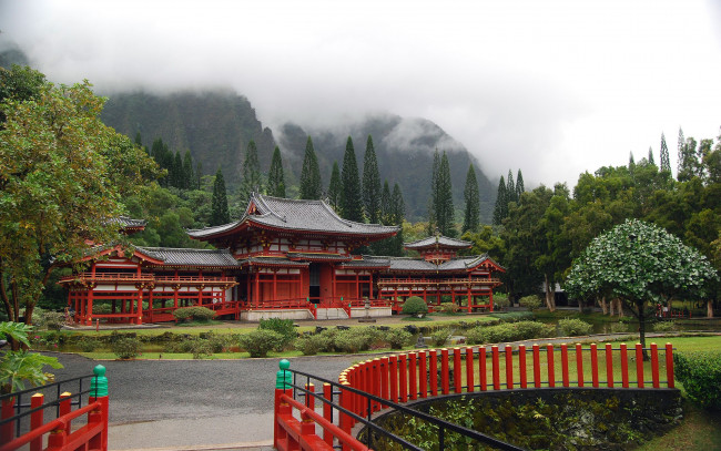 Обои картинки фото byodo, in, buddhist, temple, hawaii, города, буддистские, другие, храмы