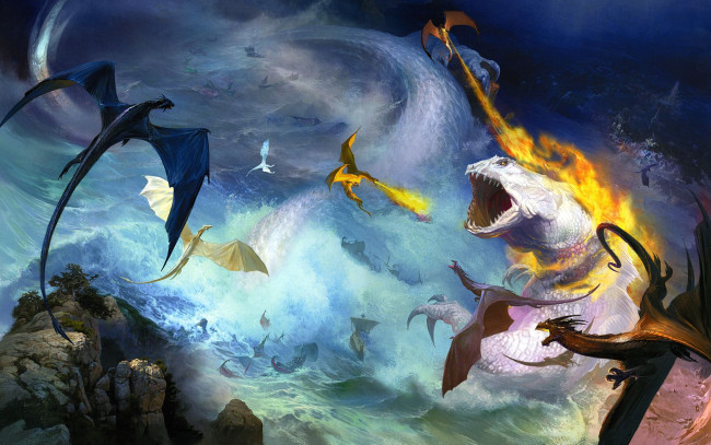 Обои картинки фото фэнтези, драконы, владимир, бондарь, иллюстрации