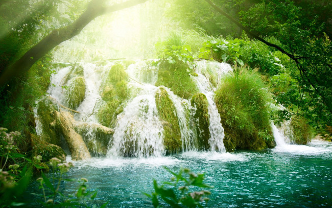 Обои картинки фото природа, водопады