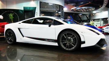 Картинка lamborghini gallardo автомобили выставки уличные фото элитный спортивный италия
