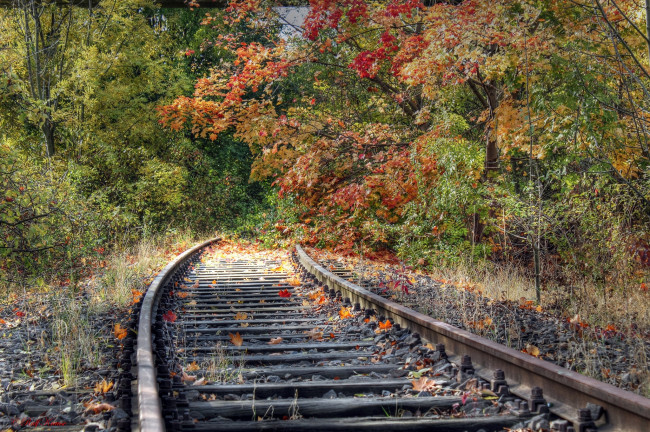 Обои картинки фото разное, транспортные, средства, магистрали, осень, рельсы
