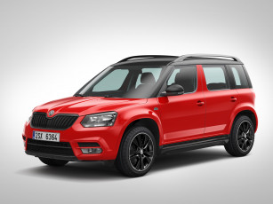 обоя автомобили, skoda, monte, carlo, yeti, красный, 2014