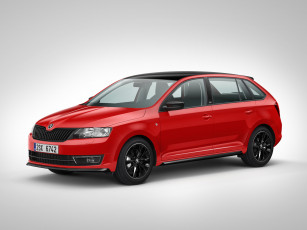 Картинка автомобили skoda rapid красный 2014 monte carlo spaceback
