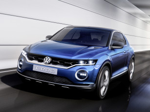 Картинка автомобили volkswagen t-roc concept 2014 синий