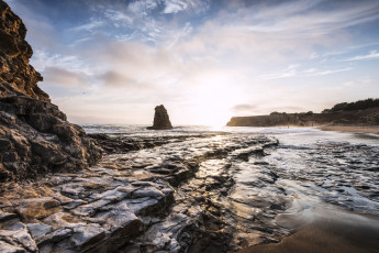 Картинка природа побережье скалы пляж океан