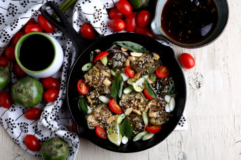 Картинка еда вторые+блюда тайская кухня баклажаны помидоры