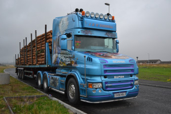 Картинка scania+620+t автомобили scania+ выставка улица scania грузовые швеция ab судовые дизельные двигатели автобусы