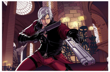 Картинка видео+игры devil+may+cry+2 пистолет оружие devil may cry 2 capcom парень art fan dante